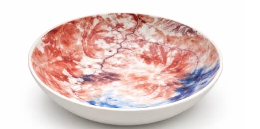PLATO DE CERÁMICA HONDO FLORES 8"