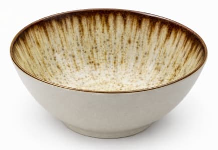 BOWL DE CERÁMICA REDONDO BLANCO/AMARILLO 4.75"