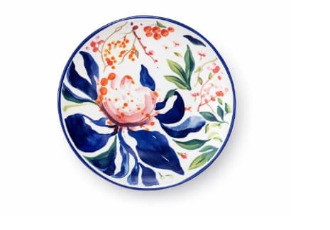 PLATO DE CERÁMICA REDONDO FLORES 8"