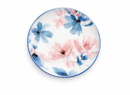 PLATO DE CERÁMICA REDONDO FLORES 8"