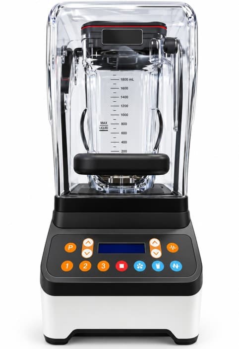 LICUADORA COMERCIAL CON TAPA ANTIRUIDO 1.8 L 1680W