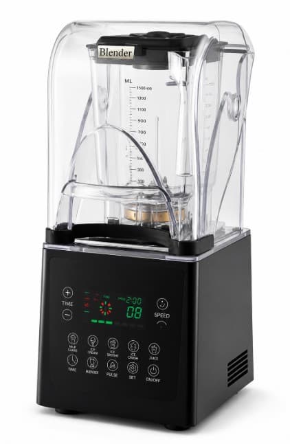 LICUADORA COMERCIAL CON TAPA ANTIRUIDO 1.8L 1800W 110V/60HZ