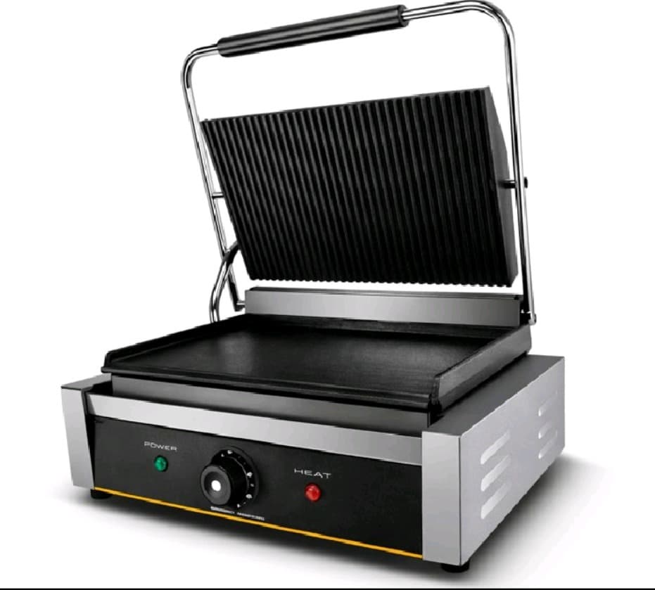 PLANCHA PANINI INDIVIDUAL PARRILLA ARRIBA Y PLANCHA ABAJO COD: 811E / 811B