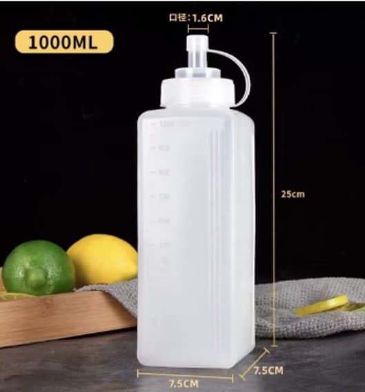 TETERA TRANSPARENTE BOQUILLA ANCHA 1000ML / 33oz