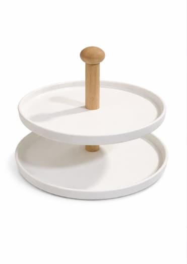SOPORTE DE CERÁMICA 2 NIVELES 25CM Y 20CM