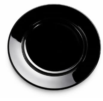 PLATO DE CERÁMICA  REDONDO NEGRO 8.6"