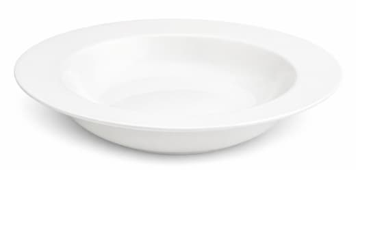 PLATO DE CERÁMICA PARA PASTA  BLANCO 10.5"