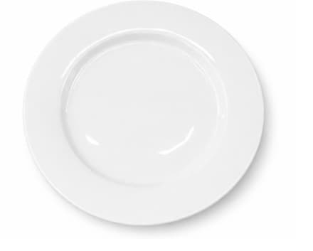 PLATO DE CERÁMICA REDONDO BLANCO 10"