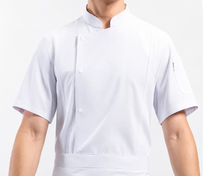 CHAQUETA BLANCA MANGA CORTA TALLA: XXL
