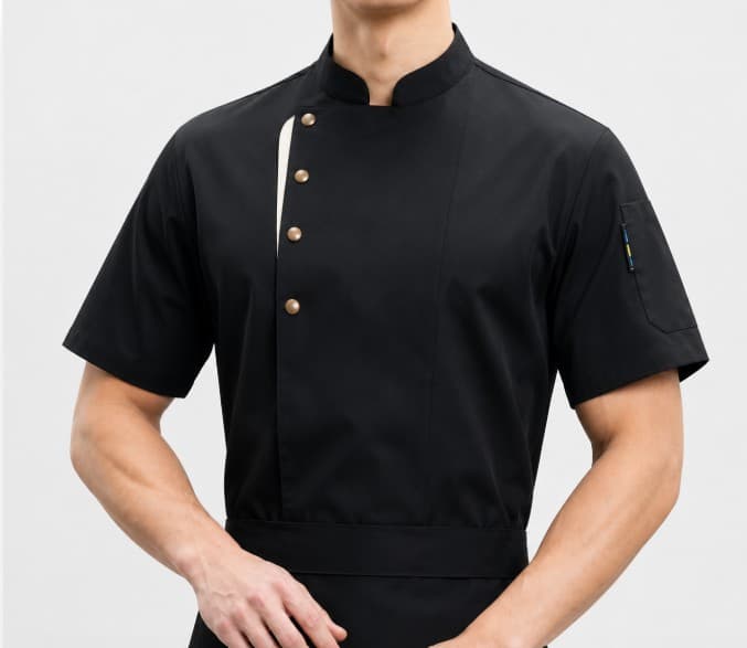 CHAQUETA NEGRA MANGA CORTA TALLA: L
