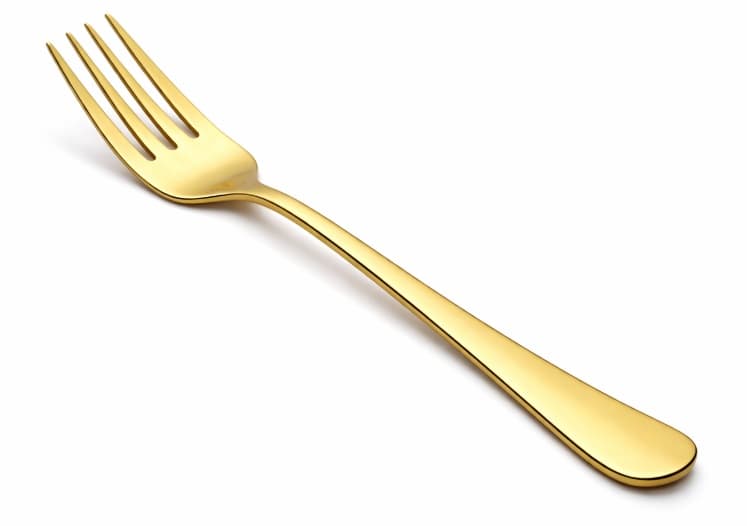 TENEDOR MESA DORADO