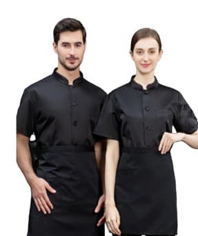 CHAQUETA NEGRA CON BOTONES MANGA CORTA TALLA L