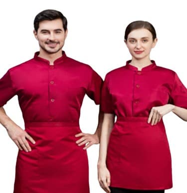 CHAQUETA ROJA CON BOTONES MANGA CORTA TALLA L