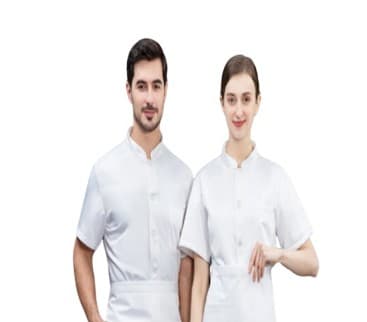 CHAQUETA BLANCA CON BOTONES MANGA CORTA TALLA XXL