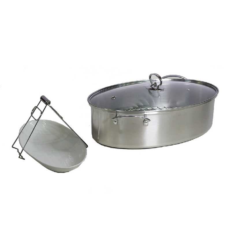 OLLA INOX PARA PESCADO 38.7x25x10.8 CM