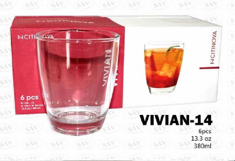 VASO ROCA 414 Ml / 14 Oz SET 6 PZAS