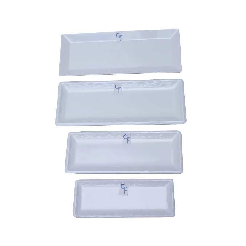 PLATO DE MELAMINA RECTANGULAR BLANCO 13
