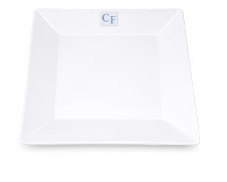 PLATO DE MELAMINA CUADRADO BLANCO 8