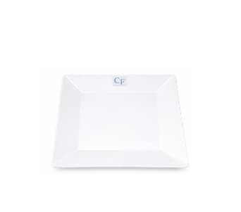 PLATO DE MELAMINA CUADRADO BLANCO 6.5