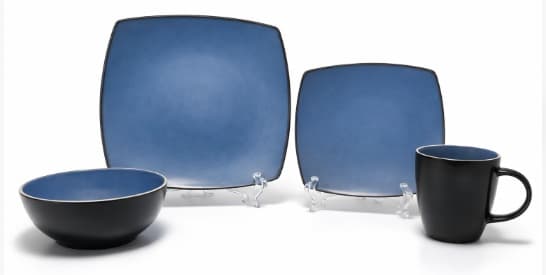 BOWL DE CERÁMICA AZUL/NEGRO 6"