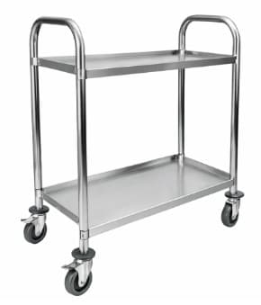 CARRITO 2 NIVELES DE ACERO INOXIDABLE 85X45X90 CM