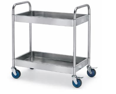 CARRITO 2 NIVELES DE ACERO INOXIDABLE 95X50X95CM