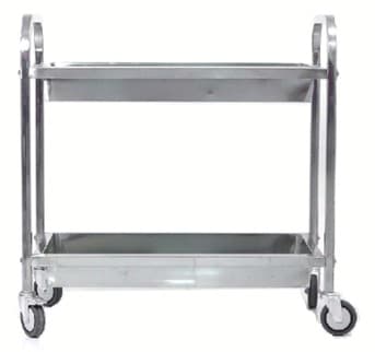 CARRITO 2 NIVELES DE ACERO INOXIDABLE 75X40X83.5CM