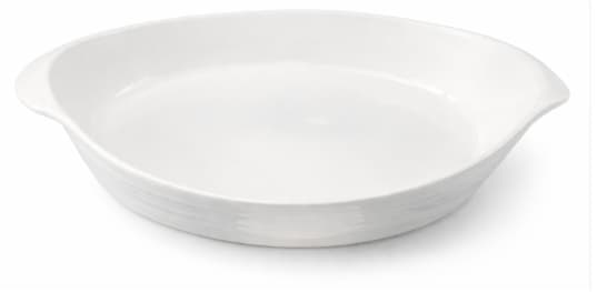 BOWL DE CERÁMICA OVALADO BLANCO 15"