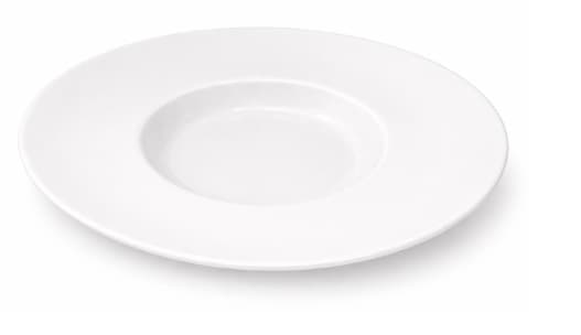 PLATO DE CERÁMICA PARA PASTA BLANCO 12"