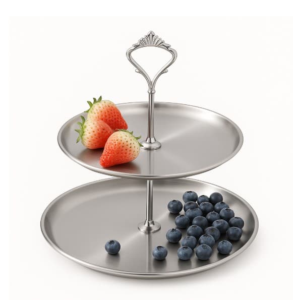 Soporte cake inox 2 pisos