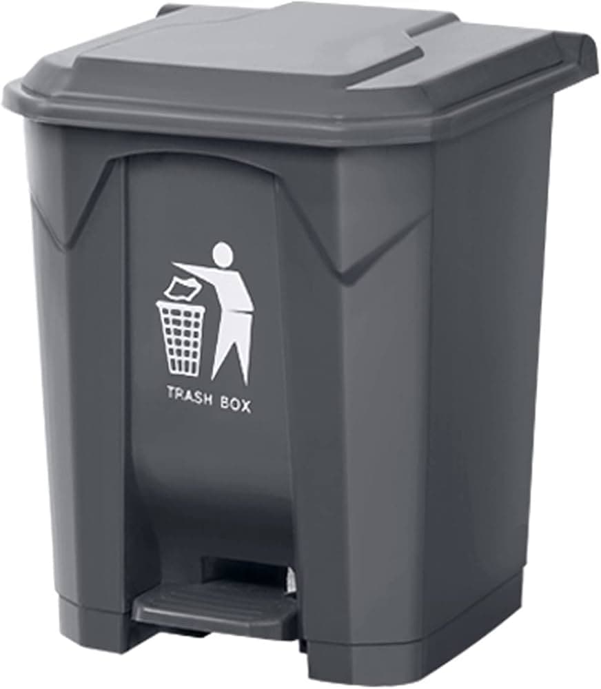 BASURERO GRIS CON PEDAL 30 LITROS