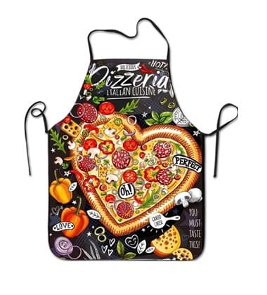 DELANTAL COMPLETO ESTAMPADO PIZZA 60X80 CM