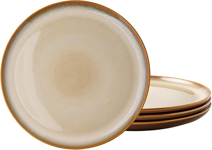 PLATO DE CERÁMICA REDONDO BEIGE 10.5"