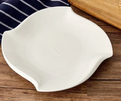 PLATO DE CERÁMICA CUADRADO BLANCO 10" 6046