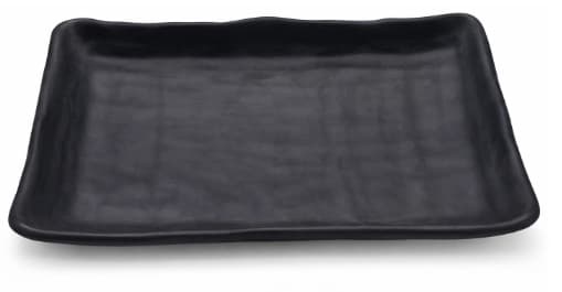 BANDEJA DE MELAMINA NEGRA RECTANGULAR  21.5x12.5x2.7CM/8.5