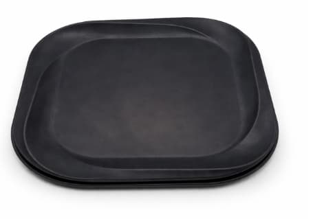 PLATO DE MELAMINA NEGRO CUADRADO 33.5x33.5x2.5CM/13