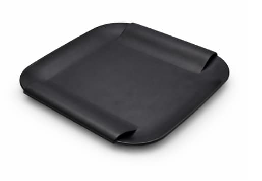 PLATO DE MELAMINA NEGRO CUADRADO 31x31x3CM/12