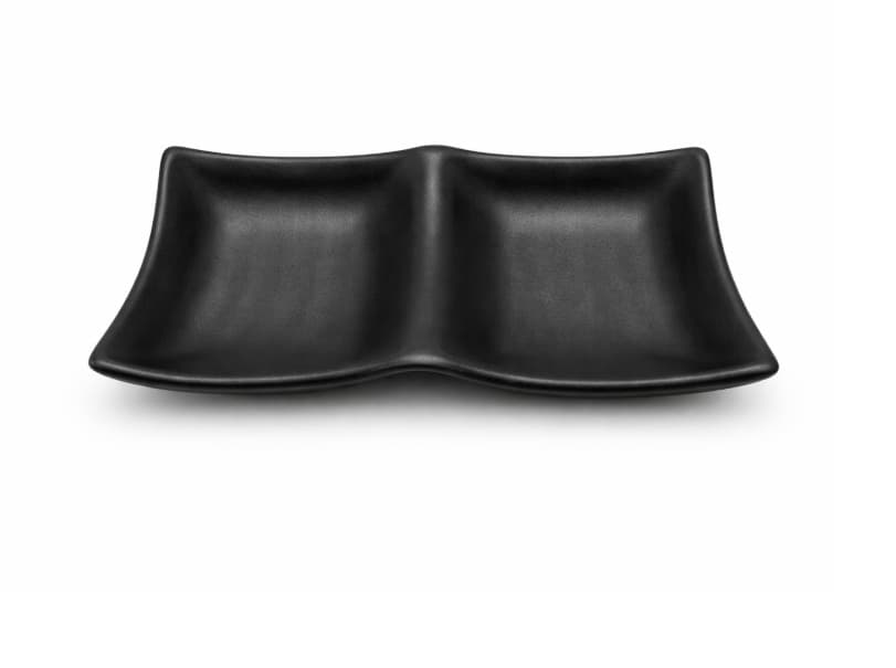 RAMEKIN DE MELAMINA NEGRO DOBLE 14X8.8X2.7CM