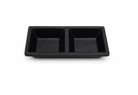 RAMEKIN DE MELAMINA NEGRO DOBLE 13X6.5X2.6CM