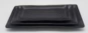 BANDEJA DE MELAMINA NEGRA RECTANGULAR 21.5x9.5x1.5CM/8.5
