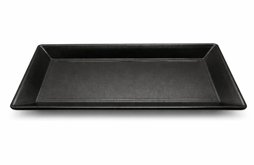 BANDEJA DE MELAMINA NEGRA RECTANGULAR 26.7x13.5x2.7CM/10.5