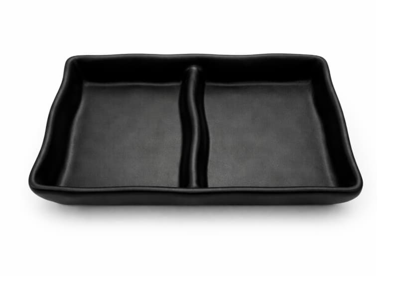 RAMEKIN DE MELAMINA NEGRO DOBLE 14X8.8X2.7CM