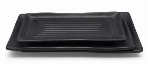 BANDEJA DE MELAMINA NEGRA RECTANGULAR 26.3x11.7x1.7CM/10.5