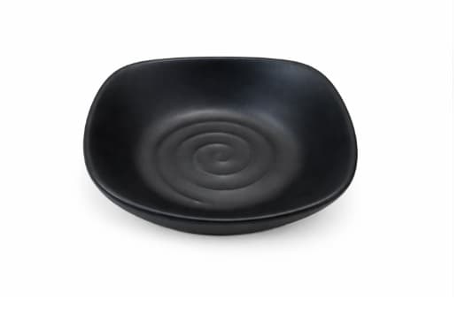 RAMEKIN DE MELAMINA CUADRADO NEGRO 10.5X10.5X3.3CM