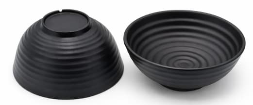 BOWL DE MELAMINA NEGRO 21.5x21.5x7.1CM/8.5
