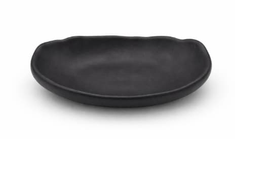 PLATO DE MELAMINA NEGRO 21.5x14.5x4.8CM/8.5