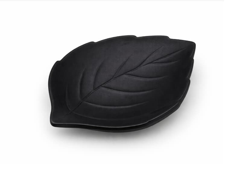 RAMEKIN DE MELAMINA NEGRO HOJA  10.5x8.1x2CM/4