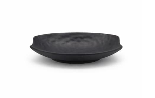 PLATO DE MELAMINA NEGRO 25.5x15.8x6CM/10