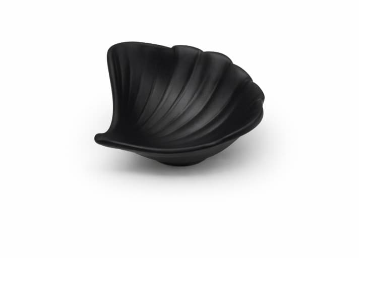 RAMEKIN DE MELAMINA NEGRO HOJA 14x13.5x6CM/5.5