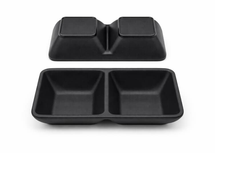 RAMEKIN DE MELAMINA NEGRO DOBLE 14.8X7X2.8CM